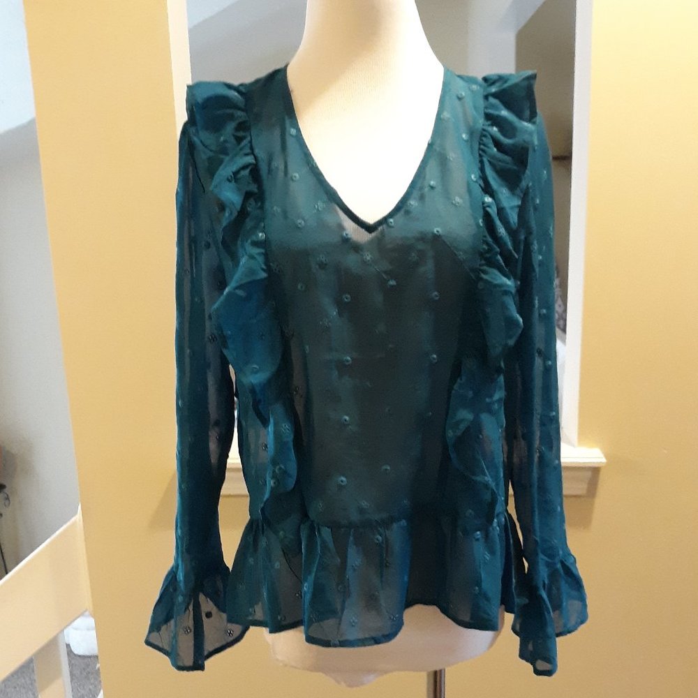 NY& Co Turquoise Top M NWOT